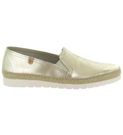 mocassins - Décontracté - femme - Cuir - Or - Verbenas