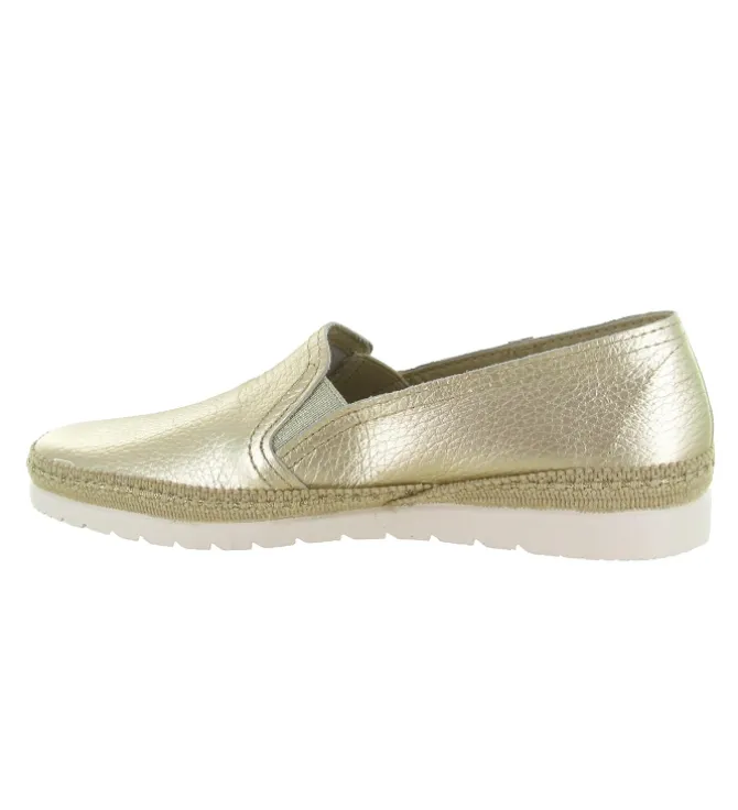 mocassins - Décontracté - femme - Cuir - Or - Verbenas
