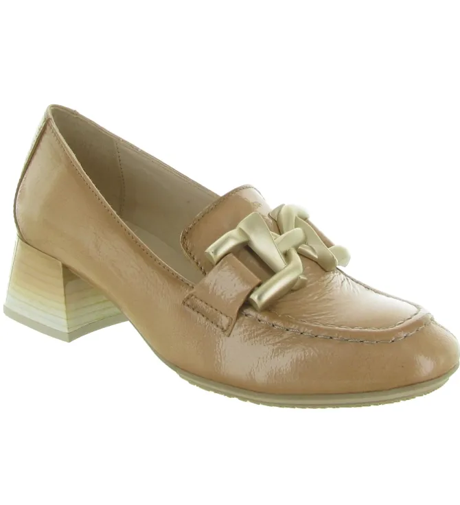 mocassins - Elégant - femme - Cuir - Beige - Hispanitas
