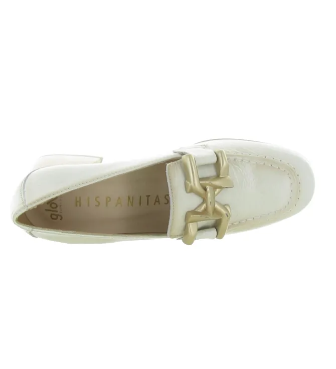 mocassins - Elégant - femme - Cuir - Beige - Hispanitas