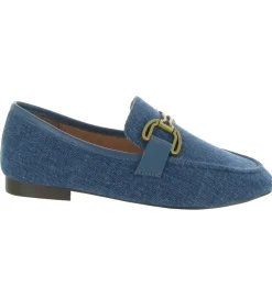 mocassins - Elégant - femme - Cuir - Bleu jean - Bibi lou