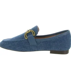 mocassins - Elégant - femme - Cuir - Bleu jean - Bibi lou