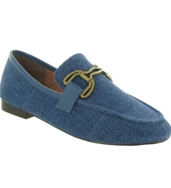 mocassins - Elégant - femme - Cuir - Bleu jean - Bibi lou