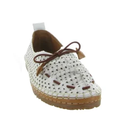 mocassins - Elégant - femme - Cuir - Blanc - Madory