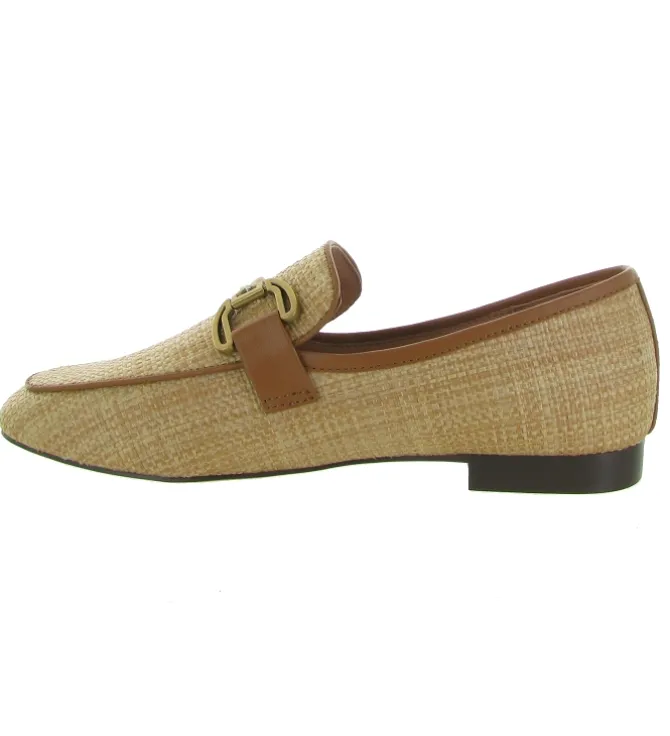 mocassins - Elégant - femme - Cuir - Beige - Bibi lou