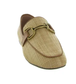 mocassins - Elégant - femme - Cuir - Beige - Bibi lou