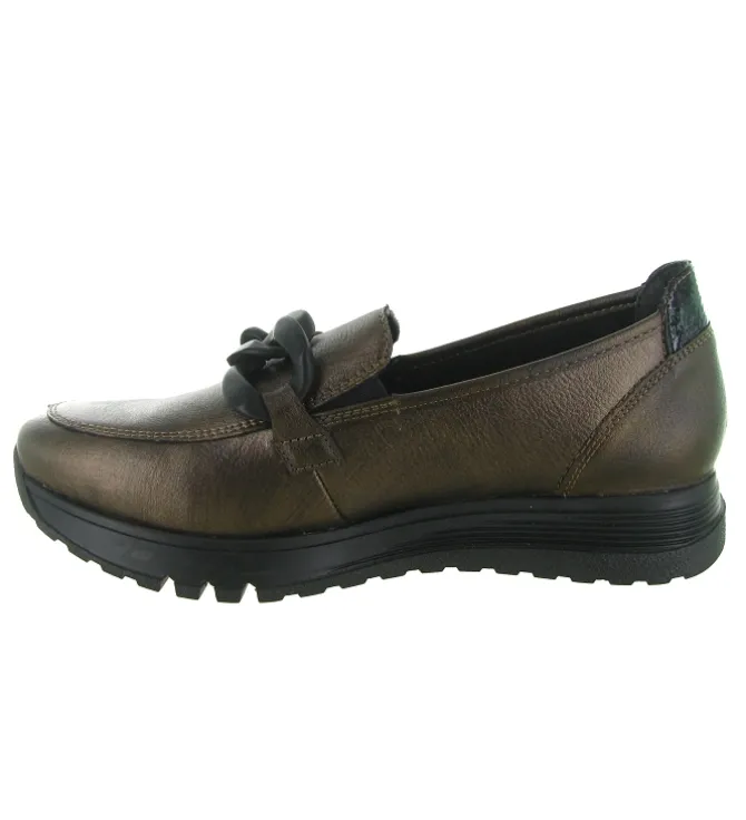 mocassins - Elégant - femme - Cuir - Bronze - Rieker