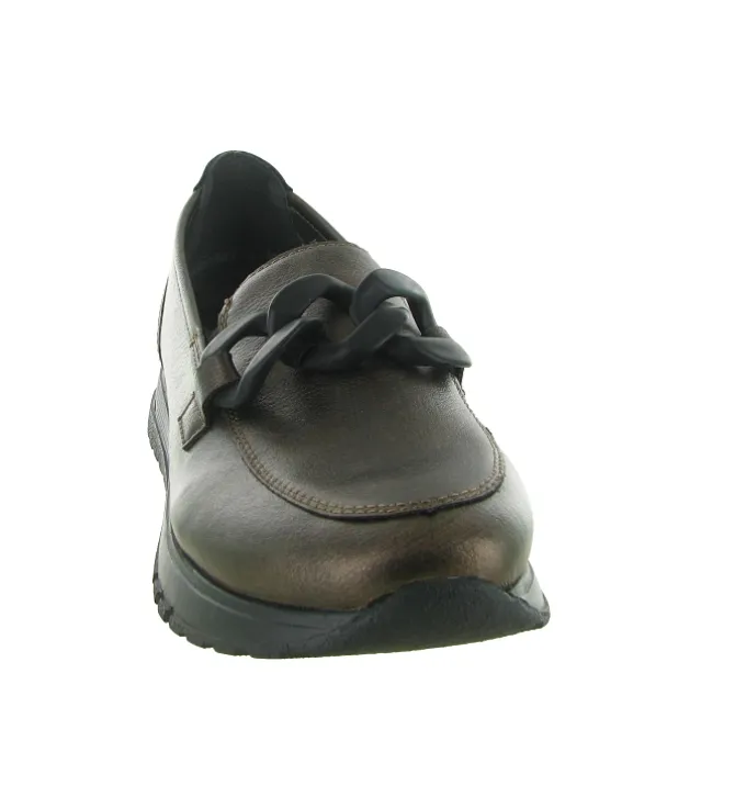 mocassins - Elégant - femme - Cuir - Bronze - Rieker