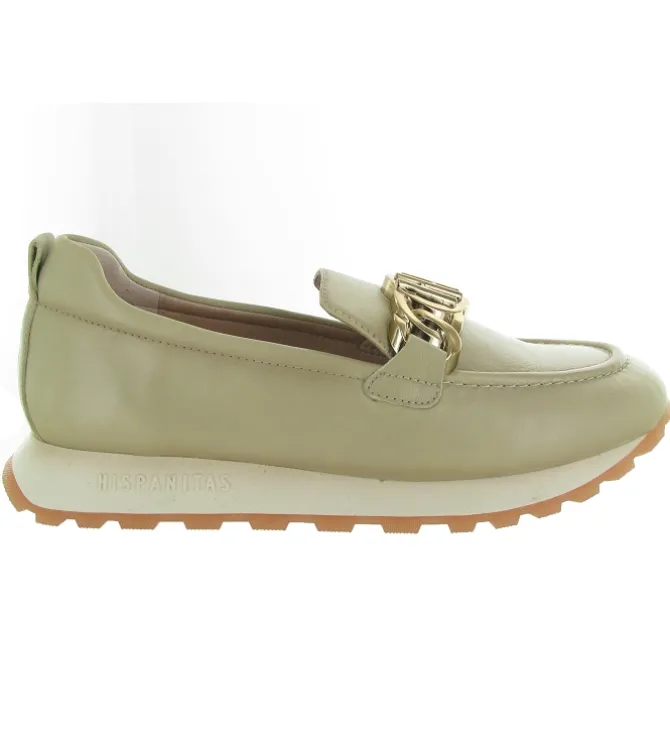 mocassins - Elégant - femme - Cuir - Beige - Hispanitas