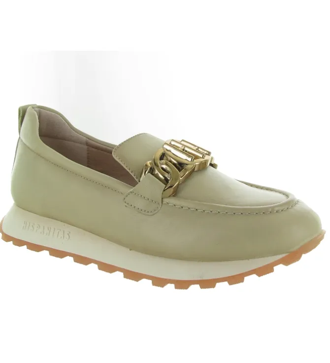 mocassins - Elégant - femme - Cuir - Beige - Hispanitas