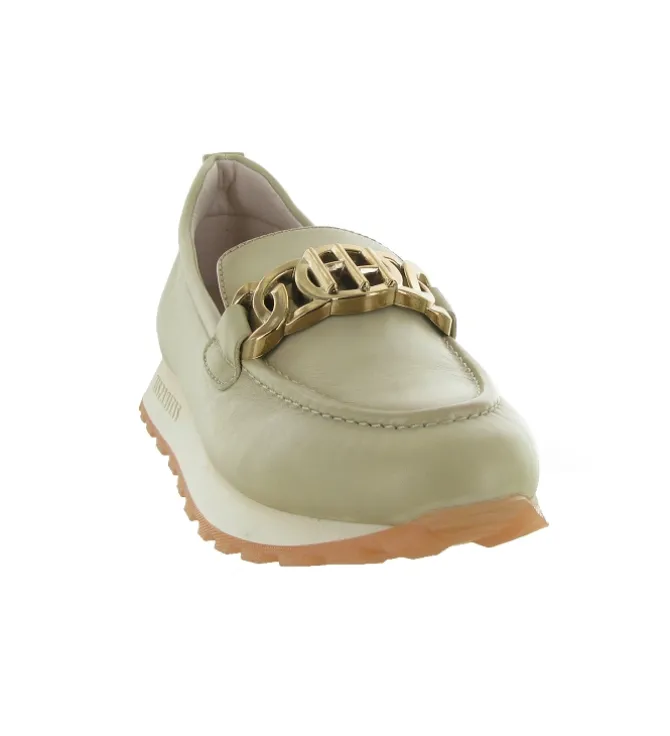 mocassins - Elégant - femme - Cuir - Beige - Hispanitas