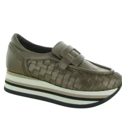 mocassins - Elégant - femme - Cuir - Bronze - Softwaves