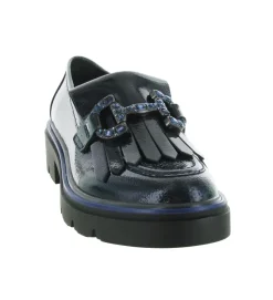 mocassins - Elégant - femme - Cuir - Bleu Marine - Regarde le ciel...