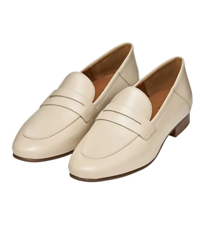 mocassins - Elégant - femme - Cuir - Beige - Geox
