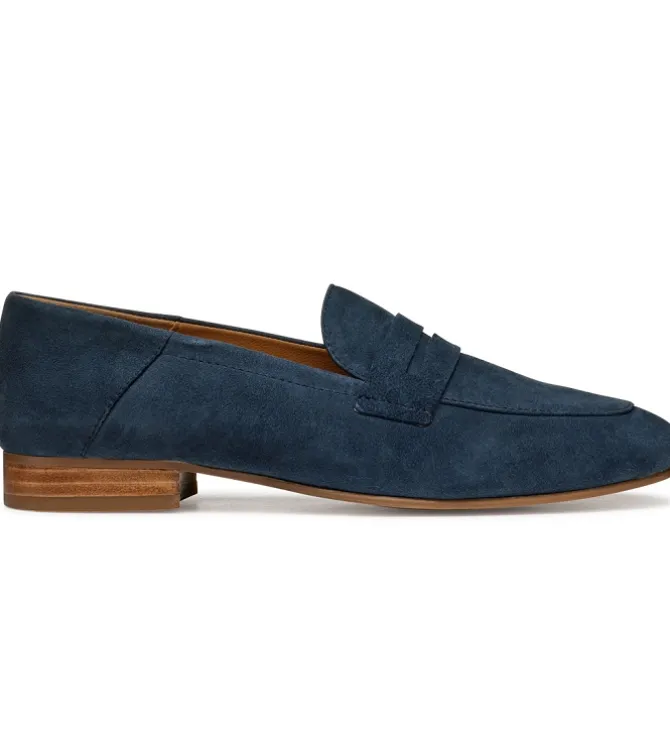 mocassins - Elégant - femme - Cuir - Bleu Marine - Geox