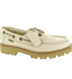 mocassins - Elégant - femme - Cuir - Crème - Clarks