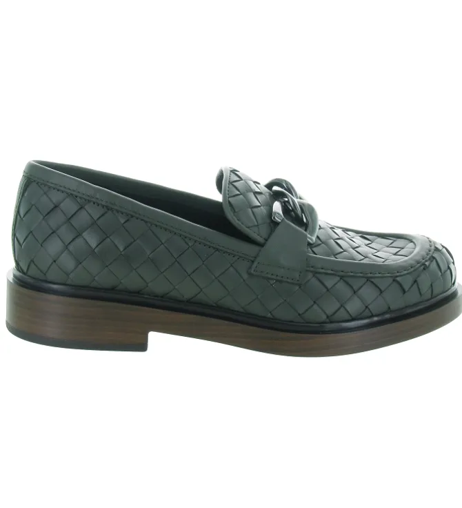 mocassins - Elégant - femme - Cuir - Kaki - Pons quintana
