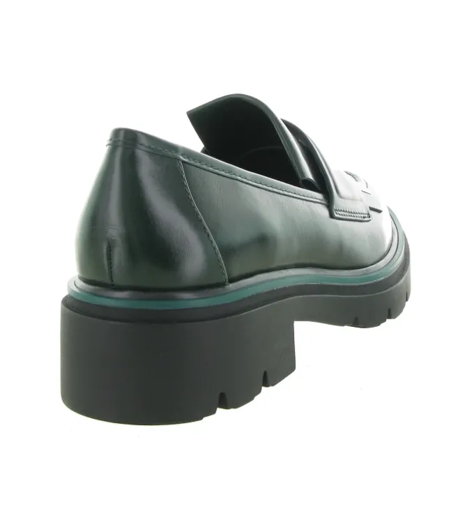 mocassins - Elégant - femme - Cuir - Kaki - Regarde le ciel...