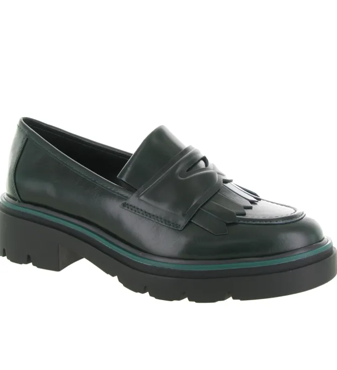 mocassins - Elégant - femme - Cuir - Kaki - Regarde le ciel...