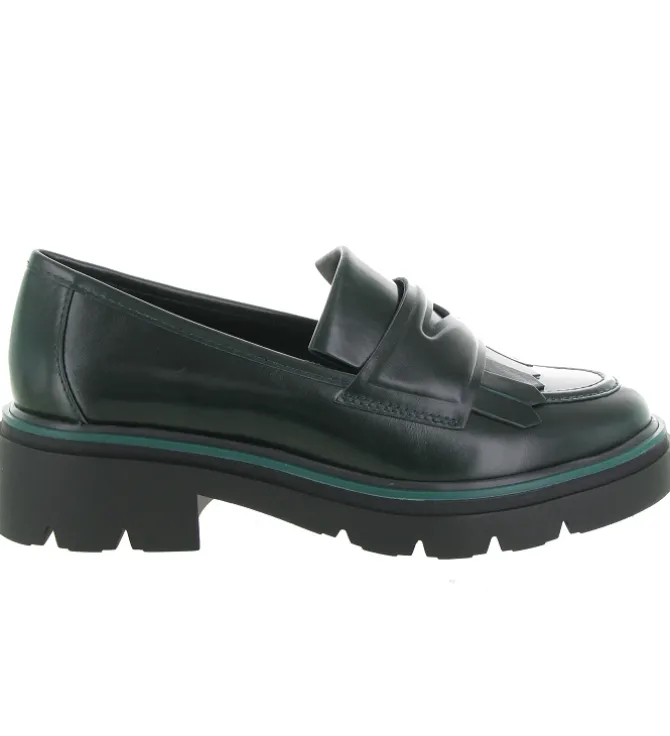 mocassins - Elégant - femme - Cuir - Kaki - Regarde le ciel...