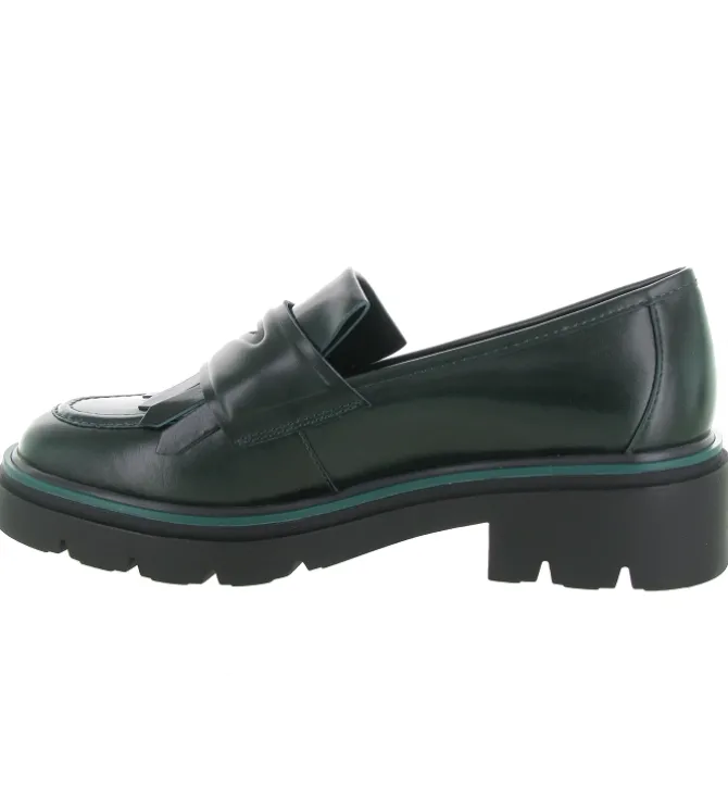 mocassins - Elégant - femme - Cuir - Kaki - Regarde le ciel...