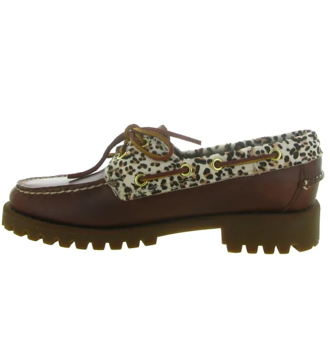 mocassins - Elégant - femme - Cuir - Léopard - Sebago