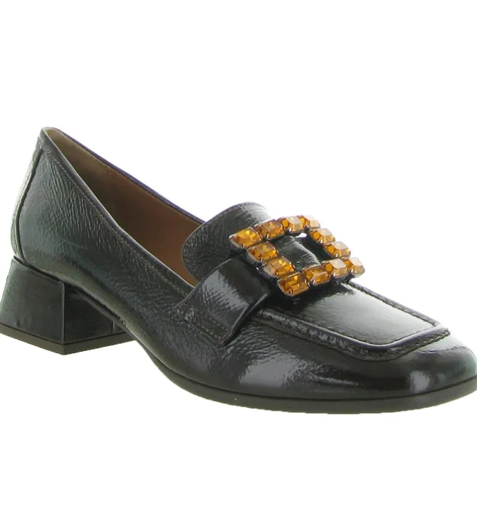 mocassins - Elégant - femme - Cuir - Marron - Julie dee