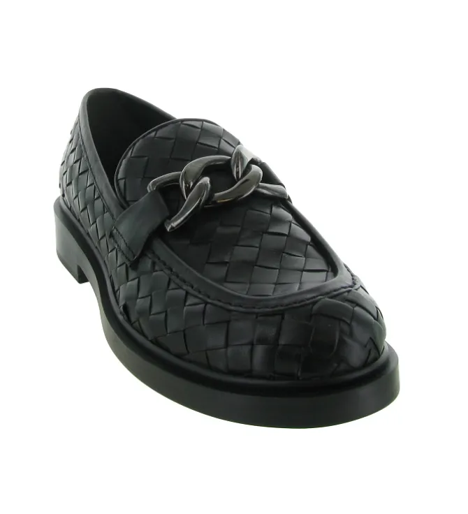 mocassins - Elégant - femme - Cuir - Noir - Pons quintana