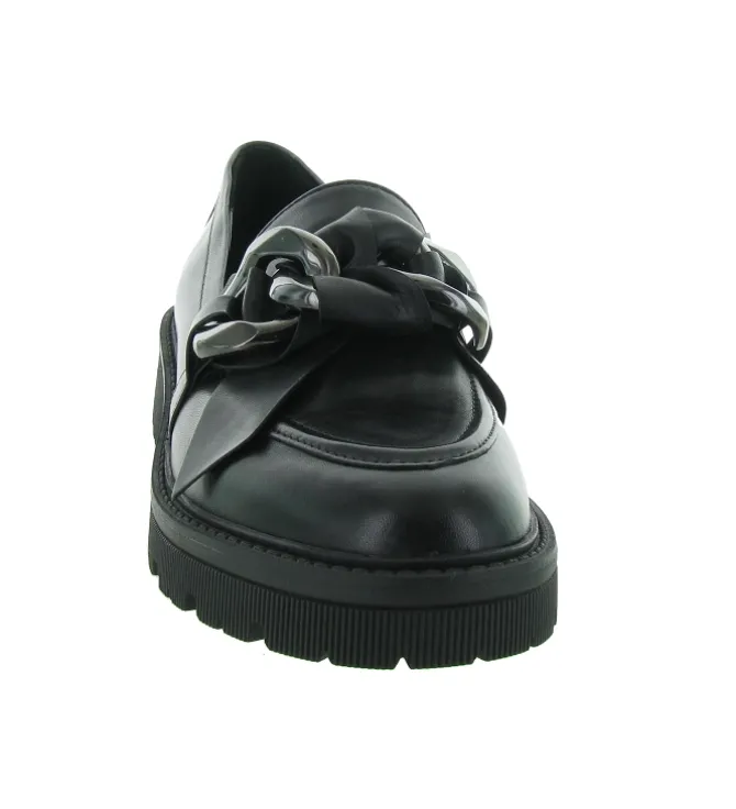 mocassins - Elégant - femme - Cuir - Noir - Regarde le ciel...