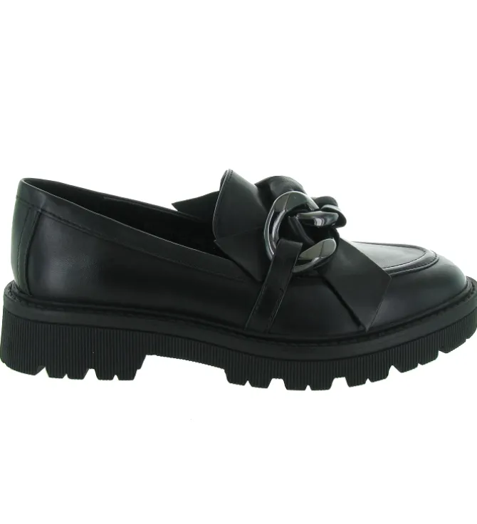 mocassins - Elégant - femme - Cuir - Noir - Regarde le ciel...