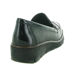 mocassins - Elégant - femme - Cuir - Noir - Rieker