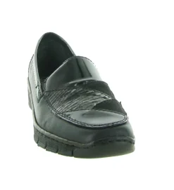 mocassins - Elégant - femme - Cuir - Noir - Rieker