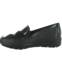 mocassins - Elégant - femme - Cuir - Noir - Rieker