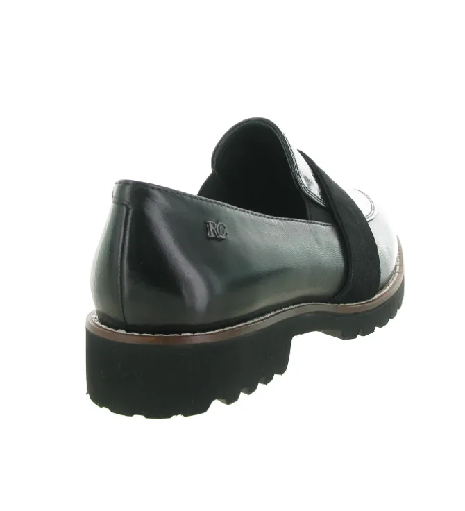 mocassins - Elégant - femme - Cuir - Noir - Regarde le ciel...