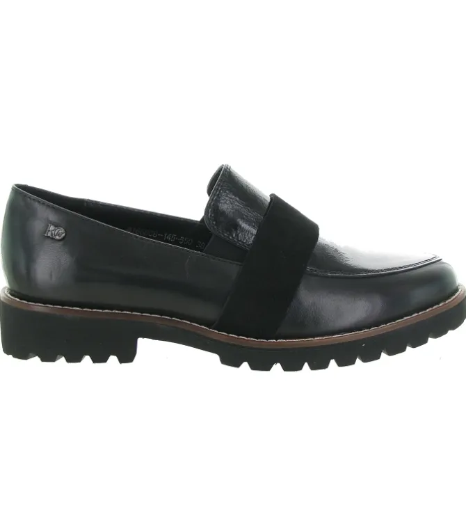 mocassins - Elégant - femme - Cuir - Noir - Regarde le ciel...
