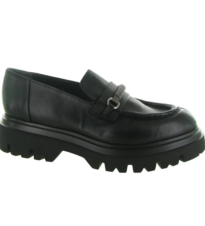 mocassins - Elégant - femme - Cuir - Noir - Fruit