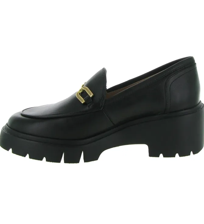 mocassins - Elégant - femme - Cuir - Noir - Unisa