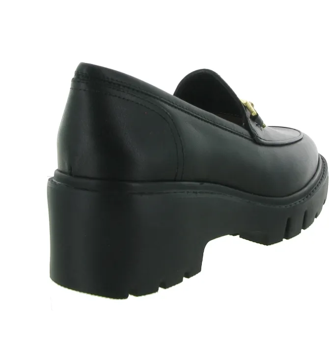 mocassins - Elégant - femme - Cuir - Noir - Unisa