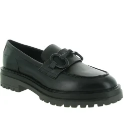 mocassins - Elégant - femme - Cuir - Noir - Julie dee