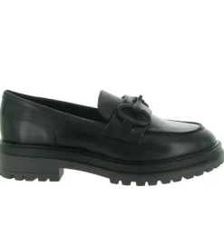 mocassins - Elégant - femme - Cuir - Noir - Julie dee