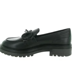 mocassins - Elégant - femme - Cuir - Noir - Julie dee