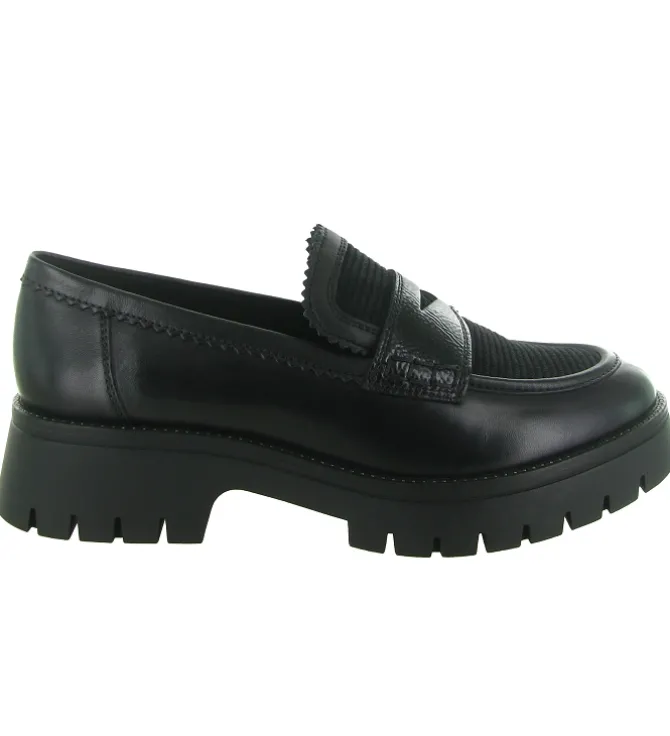 mocassins - Elégant - femme - Cuir - Noir - Regarde le ciel...
