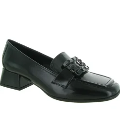 mocassins - Elégant - femme - Cuir - Noir - Julie dee