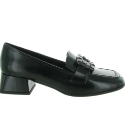 mocassins - Elégant - femme - Cuir - Noir - Julie dee