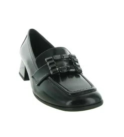 mocassins - Elégant - femme - Cuir - Noir - Julie dee