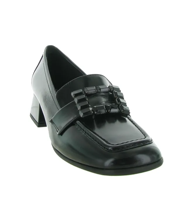 mocassins - Elégant - femme - Cuir - Noir - Julie dee