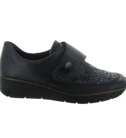 mocassins - Elégant - femme - Cuir - Noir - Rieker