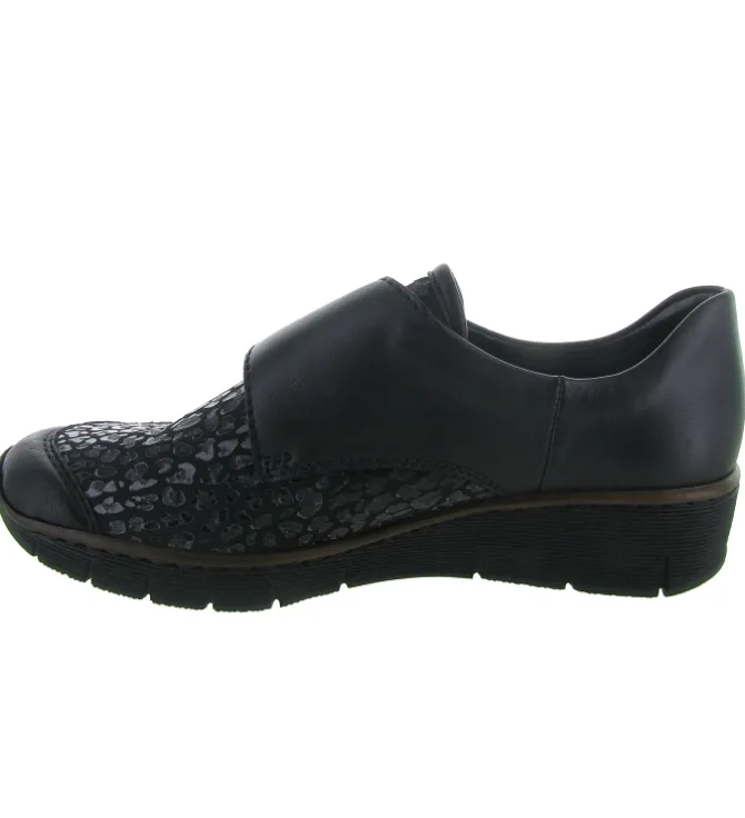 mocassins - Elégant - femme - Cuir - Noir - Rieker