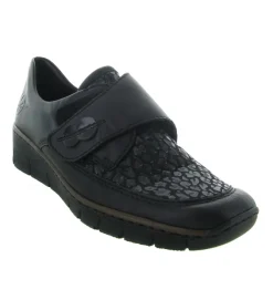 mocassins - Elégant - femme - Cuir - Noir - Rieker