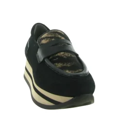 mocassins - Elégant - femme - Cuir - Noir - Softwaves